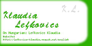 klaudia lefkovics business card